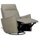 Roxy Abby Light Gray Leather Manual Swivel Glider Recliner