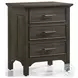 Hawthorne Brushed Charcoal 3 Drawer Nightstand