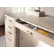 Marlowe Polished Limestone Leather 50" Executive Desk