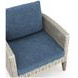 Carezza Dark Blue and Natural Upholstered 5 Piece Conversation Set