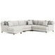 Mila Beige 5 Piece Modular Sectional with LAF Chaise and Pillows