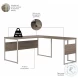 Hybrid Modern Hickory 60" L Shaped Desk