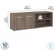 Hybrid Modern Hickory Low Storage Cabinet with Doors and Shelves