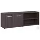 Hybrid Storm Gray Low Storage Cabinet with Doors and Shelves