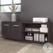 Hybrid Storm Gray Low Storage Cabinet with Doors and Shelves