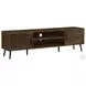 2717 Brown Laminate And Black Wood  72" TV Stand