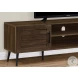 2717 Brown Laminate And Black Wood  72" TV Stand