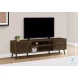 2717 Brown Laminate And Black Wood  72" TV Stand