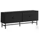 2733 Black Laminate And Metal 60" TV Stand