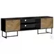 2752 Black Laminate And Metal 72" TV Stand