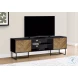 2752 Black Laminate And Metal 72" TV Stand