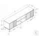 2781 Brown And Black Laminate 72" TV Stand
