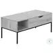 3805 Grey And Black Metal 42" Rectangular Coffee Table