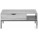3805 Grey And Black Metal 42" Rectangular Coffee Table