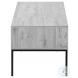 3805 Grey And Black Metal 42" Rectangular Coffee Table