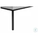 3805 Grey And Black Metal 42" Rectangular Coffee Table