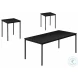 7894P Black Metal And Laminate 3 Piece Occasional Table Set