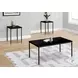 7894P Black Metal And Laminate 3 Piece Occasional Table Set