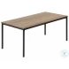 7895P Dark Taupe Laminate And Black Metal 3 Piece Occasional Table Set