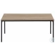 7895P Dark Taupe Laminate And Black Metal 3 Piece Occasional Table Set