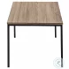 7895P Dark Taupe Laminate And Black Metal 3 Piece Occasional Table Set