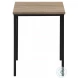 7895P Dark Taupe Laminate And Black Metal 3 Piece Occasional Table Set