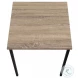 7895P Dark Taupe Laminate And Black Metal 3 Piece Occasional Table Set