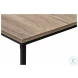 7895P Dark Taupe Laminate And Black Metal 3 Piece Occasional Table Set