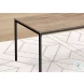 7895P Dark Taupe Laminate And Black Metal 3 Piece Occasional Table Set