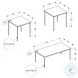 7896P Grey Laminate And Black Metal 3 Piece Occasional Table Set