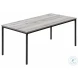 7896P Grey Laminate And Black Metal 3 Piece Occasional Table Set