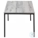 7896P Grey Laminate And Black Metal 3 Piece Occasional Table Set
