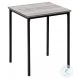 7896P Grey Laminate And Black Metal 3 Piece Occasional Table Set