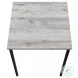 7896P Grey Laminate And Black Metal 3 Piece Occasional Table Set