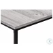 7896P Grey Laminate And Black Metal 3 Piece Occasional Table Set