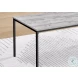 7896P Grey Laminate And Black Metal 3 Piece Occasional Table Set