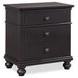 Oxford Black 2 Drawer Nightstand