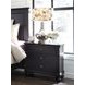 Oxford Black 2 Drawer Nightstand