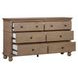 Oxford Tan 6 Drawer Dresser