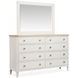 Echo Isles Sea Pearl and Driftwood 8 Drawer Dresser with Rectangular Mirror