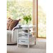 Alexander White Rectangular Chairside Table