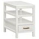 Alexander White Rectangular Chairside Table