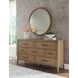 Olivia Sunkissed Beige Round Dresser Mirror