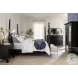Caroline Soft Black Queen Poster Bed with USB Charging