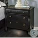Caroline Soft Black Liv360 3 Drawer Nightstand with USB Charging