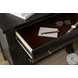 Caroline Soft Black Liv360 3 Drawer Nightstand with USB Charging