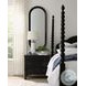 Caroline Soft Black Oval Bedroom Mirror