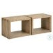 Lyndon Light Cashmere Rectangular Nesting Sofa Table with Stools