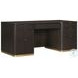Rylan Dark Roast 66" Executive Desk with USB Charging