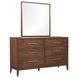 Jasper Modern Walnut Square Wall Mirror